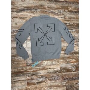 Authentic Off White Cross Arrows Sweater Size XL Gray With Tags Pull Over